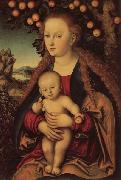 Madonna and Child Under an Apple Tree Lucas Cranach